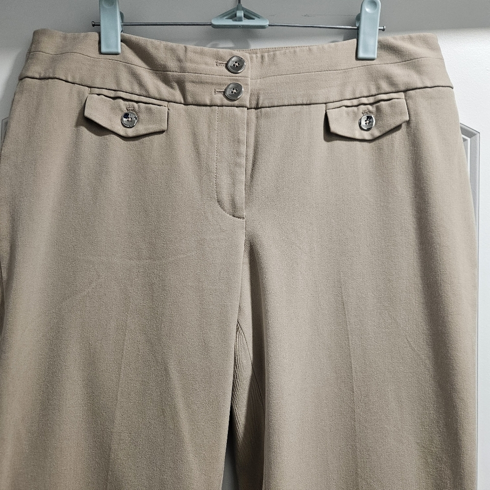 White House Black Market Womens Legacy Dress Pants Slacks Boot Cut 10 R Beige